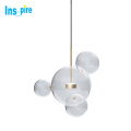 Modern nordic glass shade multi bubble pendant light led modern chandelier